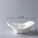 Asymmetric White Ceramic Bowl