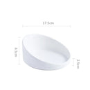 Asymmetrical White Slanted Bowl Plate for Modern Dining