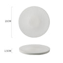 Ceramic Flat Steak Plate White and Black