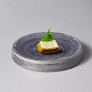Charcoal Spiral Artisan Ceramic Plate