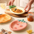 Cute Fruit Shaped Ceramic Plates for Kids