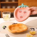 Cute Fruit Shaped Ceramic Plates for Kids