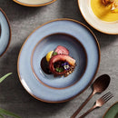 Earth Tone Ceramic Glazed Soup Pasta Plate