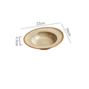 Earth Tone Ceramic Glazed Soup Pasta Plate