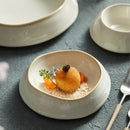 Elegant Glossy White Ceramic Plate for Versatile Dining