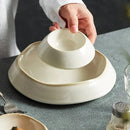 Elegant Glossy White Ceramic Plate for Versatile Dining