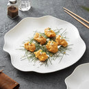 Elegant White Scalloped Plate for Fine Dining