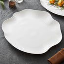 Elegant White Scalloped Plate for Fine Dining
