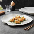 Elegant White Scalloped Plate for Fine Dining