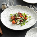 Elegant White Textured Ceramic Plate