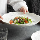 Elegant White Textured Ceramic Plate