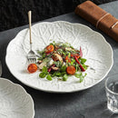 Elegant White Textured Ceramic Plate