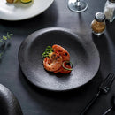 Matte White Ceramic Plate Pebble Inspired