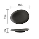 Matte White Ceramic Plate Pebble Inspired