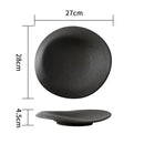 Matte White Ceramic Plate Pebble Inspired