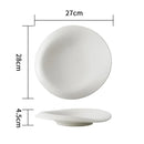 Matte White Ceramic Plate Pebble Inspired