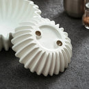 Modern Fluted White Ceramic Bowl for Interesting Plating