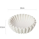 Modern Fluted White Ceramic Bowl for Interesting Plating