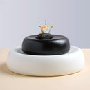 Molecular Gastronomy Ceramic Plate Black and White