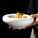 Round Ceramic Donut Shaped Bowl Modern Design