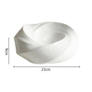 Sculpted White Spiral Plate for Artistic Food Plating