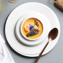 Sophisticated Double-Walled White Ceramic Plate