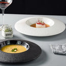 White Ceramic Deep Dish for Fine Dining