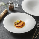 White Deep-Centre Presentation Plate for Gourmet Cuisine