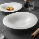 White Deep-Centre Presentation Plate for Gourmet Cuisine