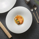 White Deep-Centre Presentation Plate for Gourmet Cuisine