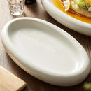 White Oval Ceramic Plate for Exquisite Fish Presentations