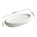 White Oval Ceramic Plate for Exquisite Fish Presentations