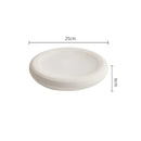 White Textured Rim Ceramic Plate for Food Plating