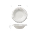 White Textured Wave-Edge Ceramic Plate