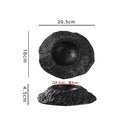 White Volcanic Crater Ceramic Plate