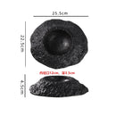 White Volcanic Crater Ceramic Plate