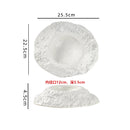 White Volcanic Crater Ceramic Plate