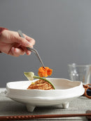 Ceramic Shaped Plate with Three Legs