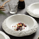 Irregular White Ceramic Dinner Plates