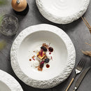 Irregular White Ceramic Dinner Plates