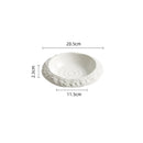 Irregular White Ceramic Dinner Plates