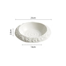 Irregular White Ceramic Dinner Plates