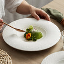 Minimalistic Ceramic White Plate