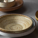 Retro Ceramic Shallow Plate For Dessert Salad Soup