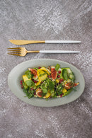 Stone Grey Irregular Shape Ceramic Plate