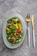 Stone Grey Irregular Shape Ceramic Plate