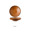 Retro Ceramic Shallow Plate For Dessert Salad Soup