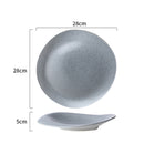 Stone Grey Irregular Shape Ceramic Plate
