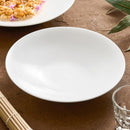 2 Sizes Ribbed White Ceramic Plate
