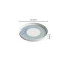 Artisan Blue Brushstroke Ceramic Plate Elegant Dining Enhancer
